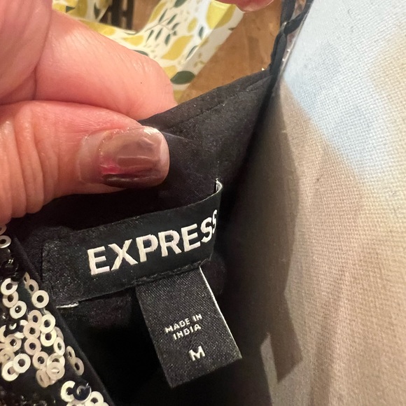 Express houndstooth sequin mini dress - Picture 3 of 3